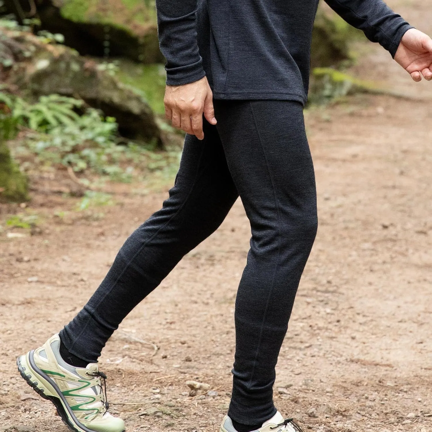Merino Protect 100% Merino Wool Base Layer Men Thermal Long Underwear Soft Long Johns for Hunting Hiking