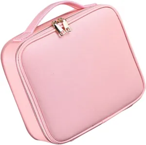 MERRYHAPY Large Capacity Makeup Bag with Adjustable Compartments for Travel Portable Cosmetics Organizer for Artists and Enthusiasts Lightweight and Shockproof Design