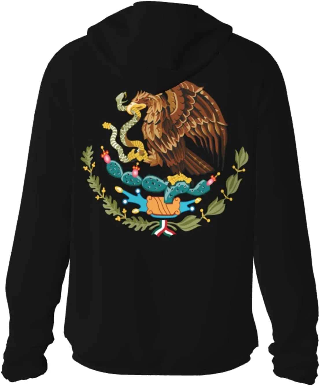 Mexico Coat of Arms Flag Sun Protection Hoodie Women's Long Sleeve Uv Shirts Jacket Hooded for Hiking Outdoor