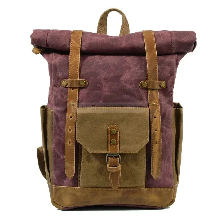 Military Roll Top Backpack