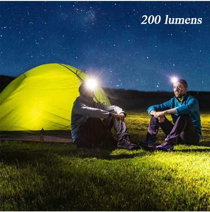 Mini LED Rechargeable Headlamp - Induction Headlight for Camping, Fishing, Portable Head-mounted Flashlight