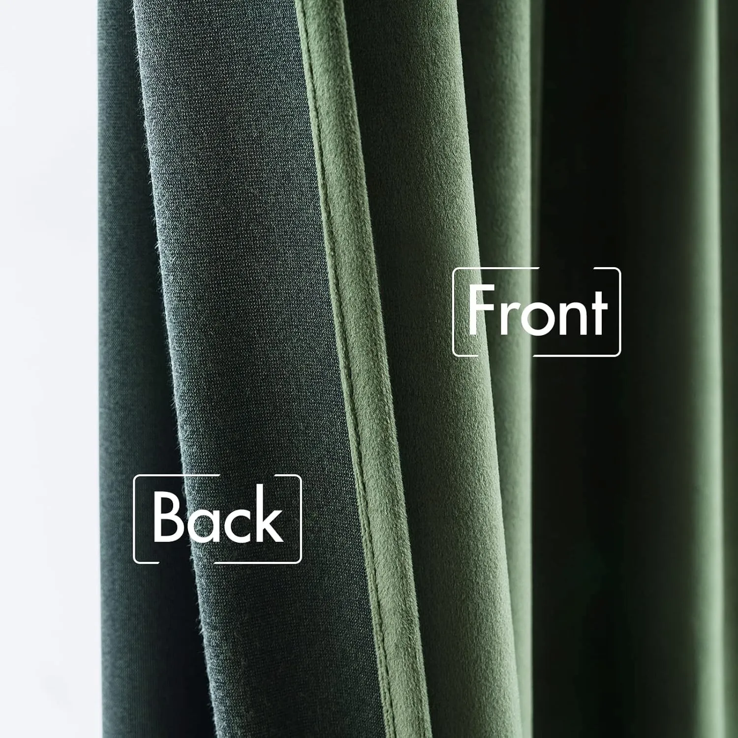 MIULEE Velvet Curtains 96 inches 2 Panels - Luxury Blackout Curtains for Bedroom Living Room Thermal Insulated Super Soft Window Drapes Rod Pocket & Back Tab, Olive Green, W52 x L96 inches