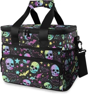 MNSRUU Cooler Bag Skull and Crossbones Soft Cooler Bag Insulated Lunch Totes Picnic Bag Beach Cooler Lunch Box Container with Adjustable Shoulder Strap