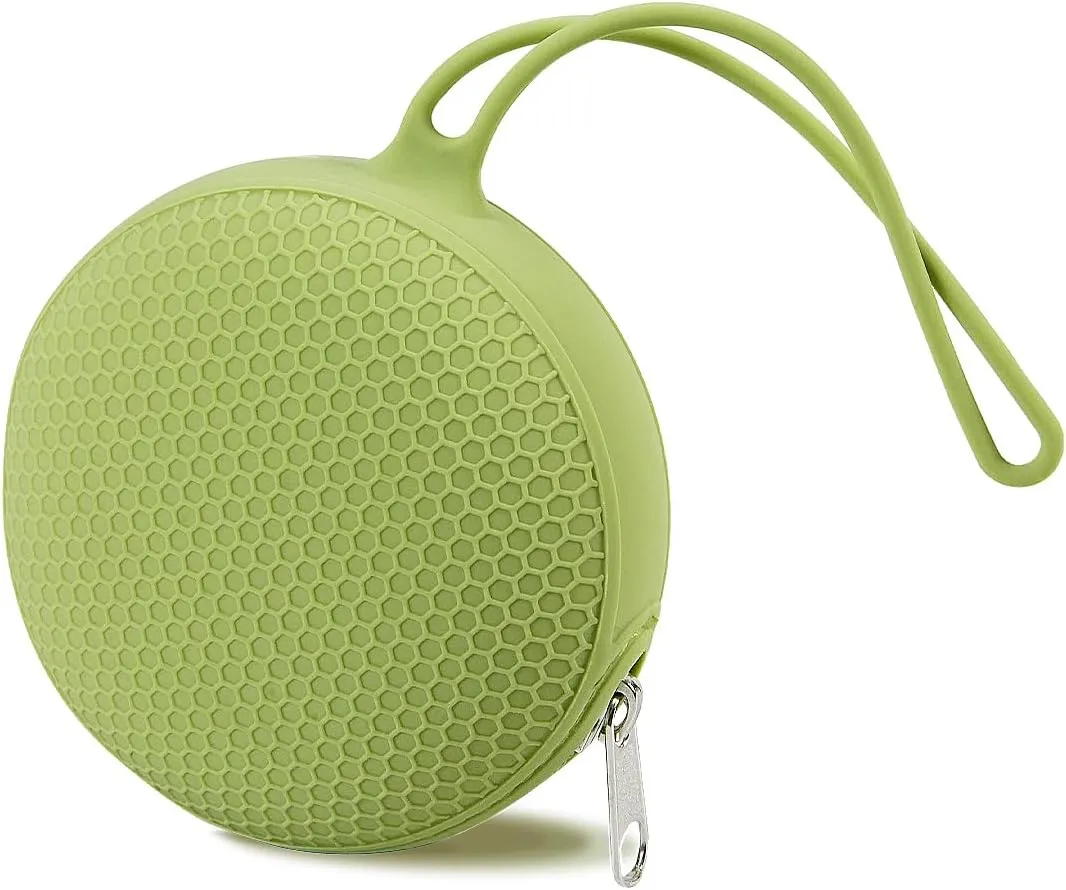 Mojobox Menstrual Cups Case Storage Bag Travel Period Cup Carrying Pouch Washable Leak-Proof Silicone Bag for Menstrual Cup Tampons Keys and Other Small Items-Green