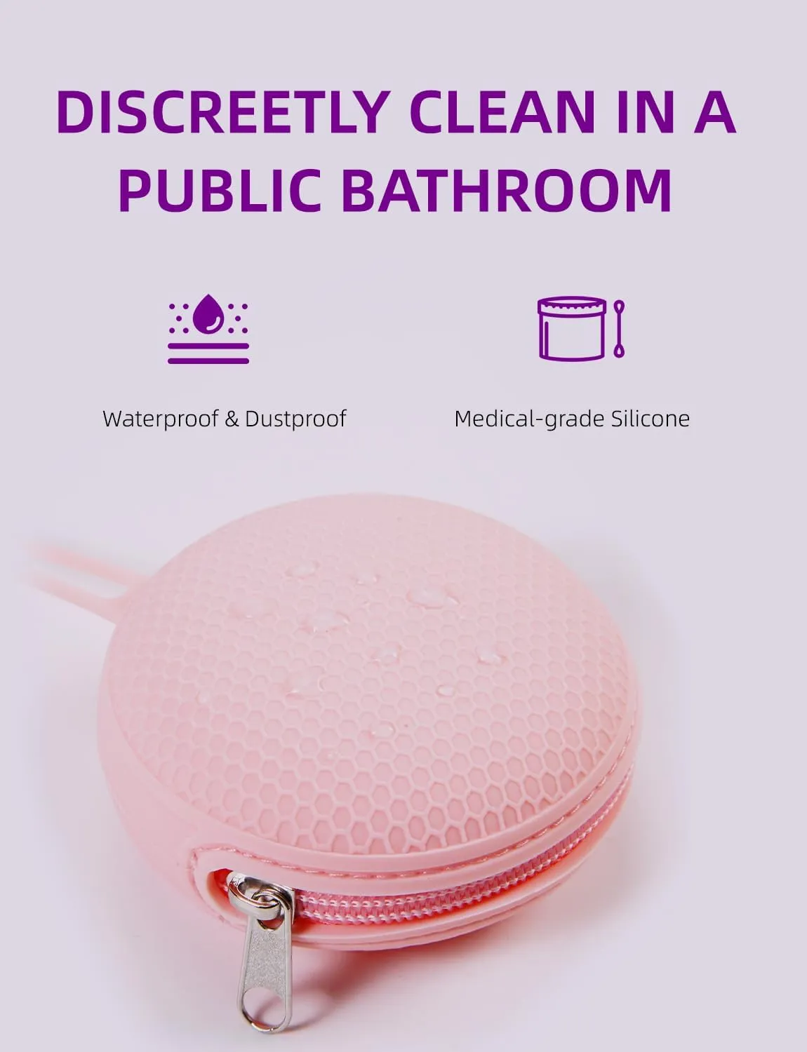 Mojobox Menstrual Cups Case Storage Bag Travel Period Cup Carrying Pouch Washable Leak-Proof Silicone Bag for Menstrual Cup Tampons Keys and Other Small Items-Green
