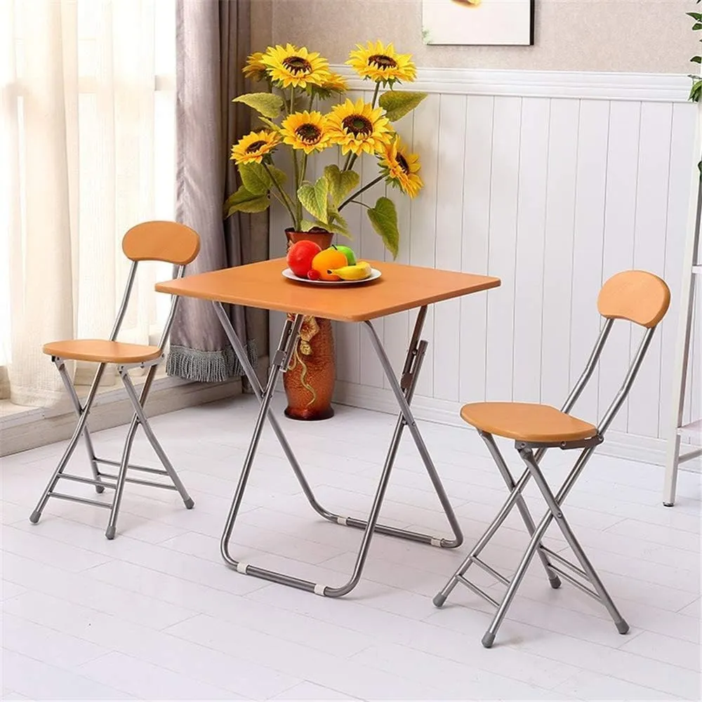 MOMENT Portable Folding Table 70x70 cm Square, Small TV Table Sofa Laptop Desk, Outdoor Foldable Camping Tables Aluminum Frame