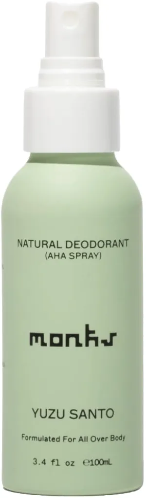 MONKS Whole Body Natural Deodorant Spray - For Women and Men, Aluminum-Free, Baking Soda Free, Probiotics, Organic AHA’s, Pure Essential Oils