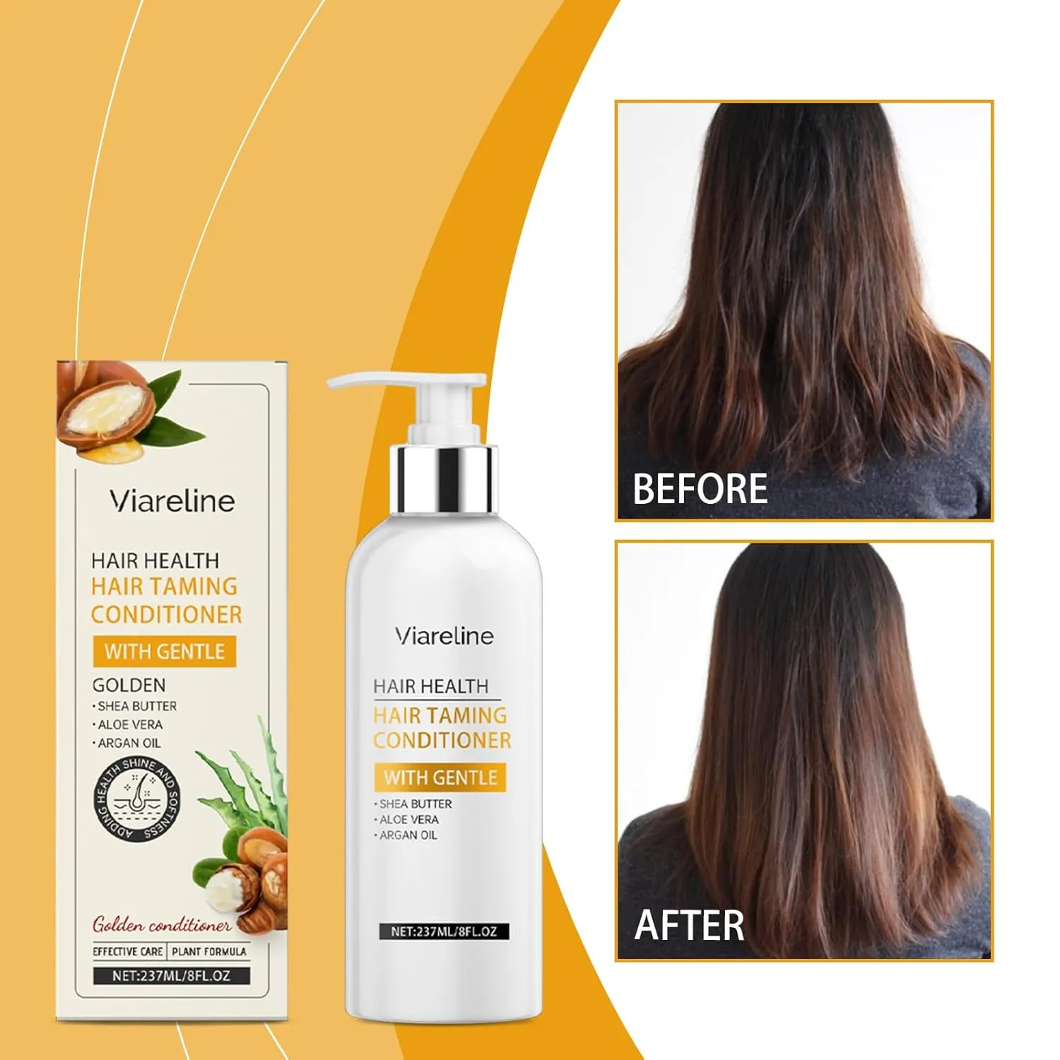 Moroccan Argan Oil Hair Treatment, Nourishing Hair Care Serum, Moisturizing Repair 237ml*2