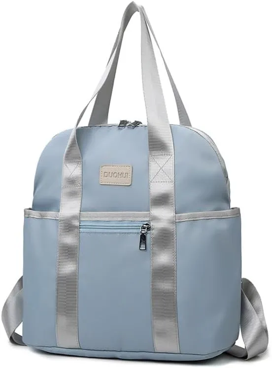 Mother And Baby Mommy Bag Waterproof Cloth Bag Fashionable Mother Out Walking Baby Bag Solid Color Waterproof(Purple)