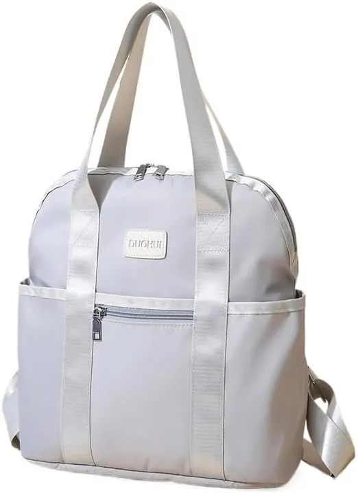 Mother And Baby Mommy Bag Waterproof Cloth Bag Fashionable Mother Out Walking Baby Bag Solid Color Waterproof(Purple)