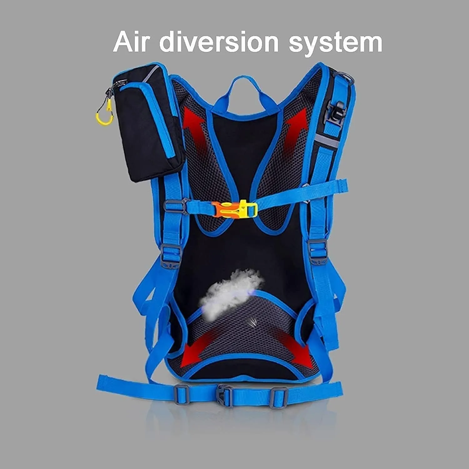 Mountaineering backpack,18L Water Resistance Nylon Internal Frame Backpack with Rain Cover(Blue)