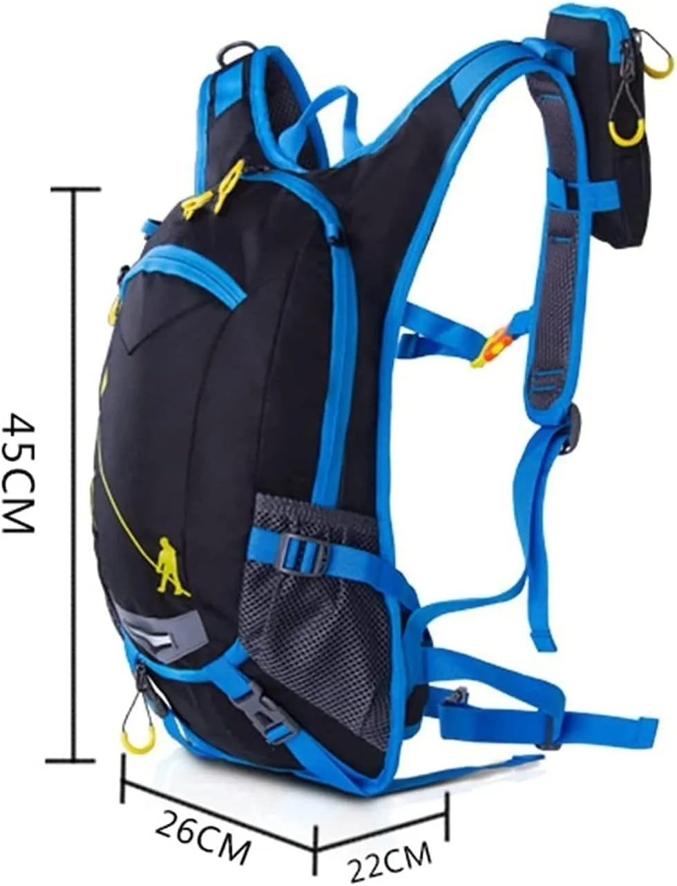 Mountaineering backpack,18L Water Resistance Nylon Internal Frame Backpack with Rain Cover(Blue)