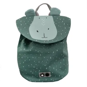 Mr. Hippo Mini Backpack by Trixie - Cotton Coated Waterproof Material - 23 x 30 cm