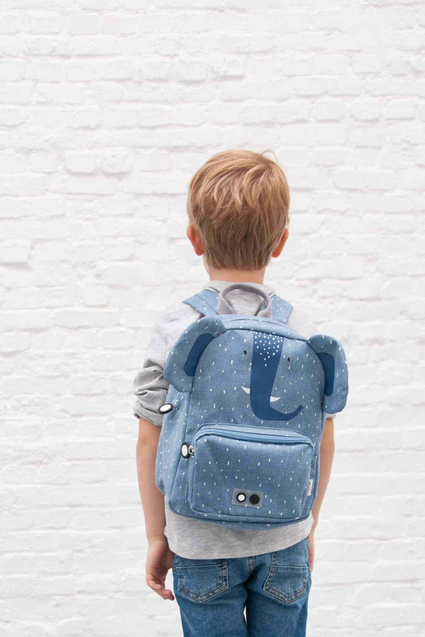 Mrs. Elephant Backpack - Trixie Elephant Inspired Waterproof Cotton Bag 23 x 31 x 12 cm