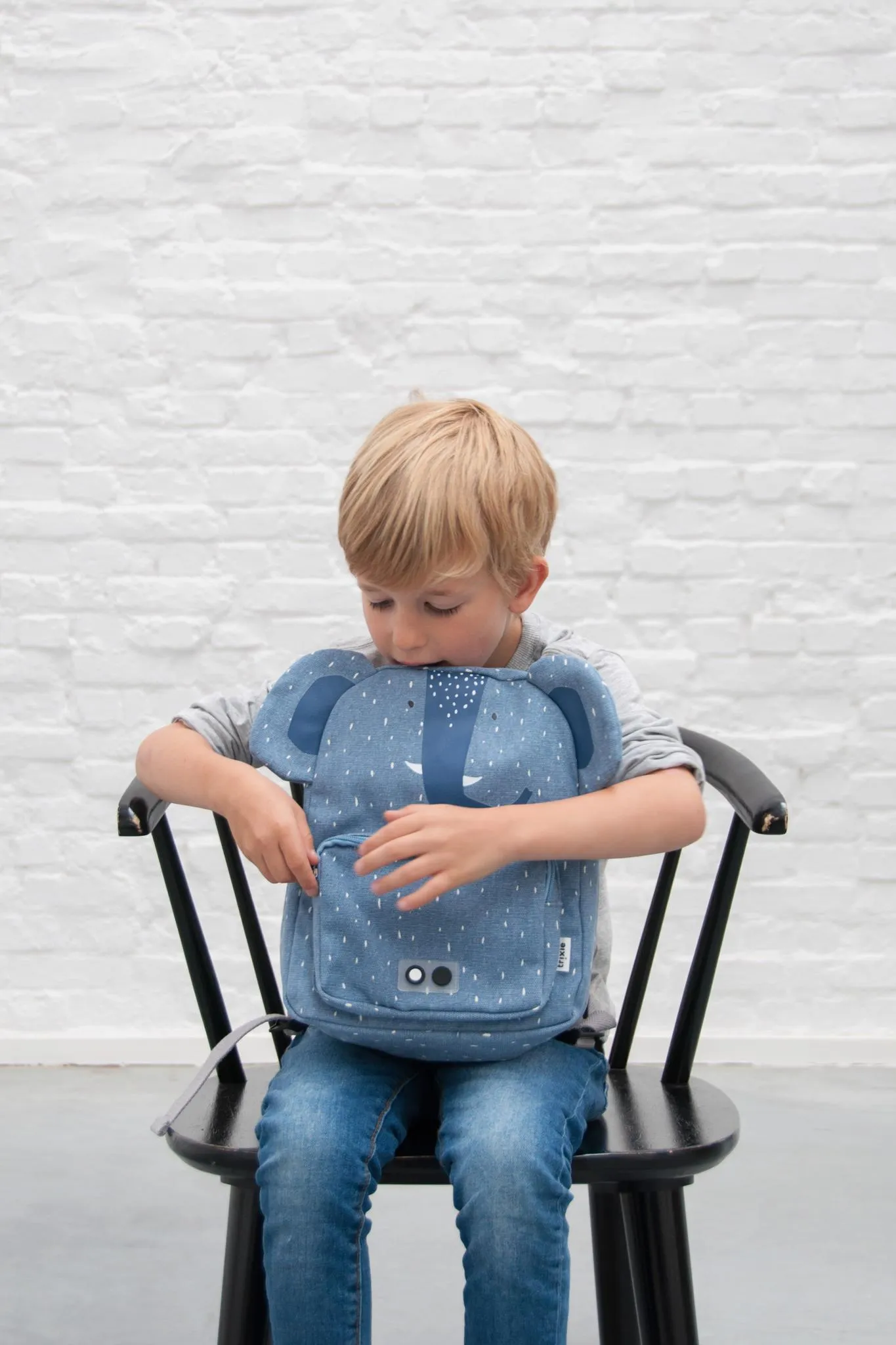 Mrs. Elephant Backpack - Trixie Elephant Inspired Waterproof Cotton Bag 23 x 31 x 12 cm