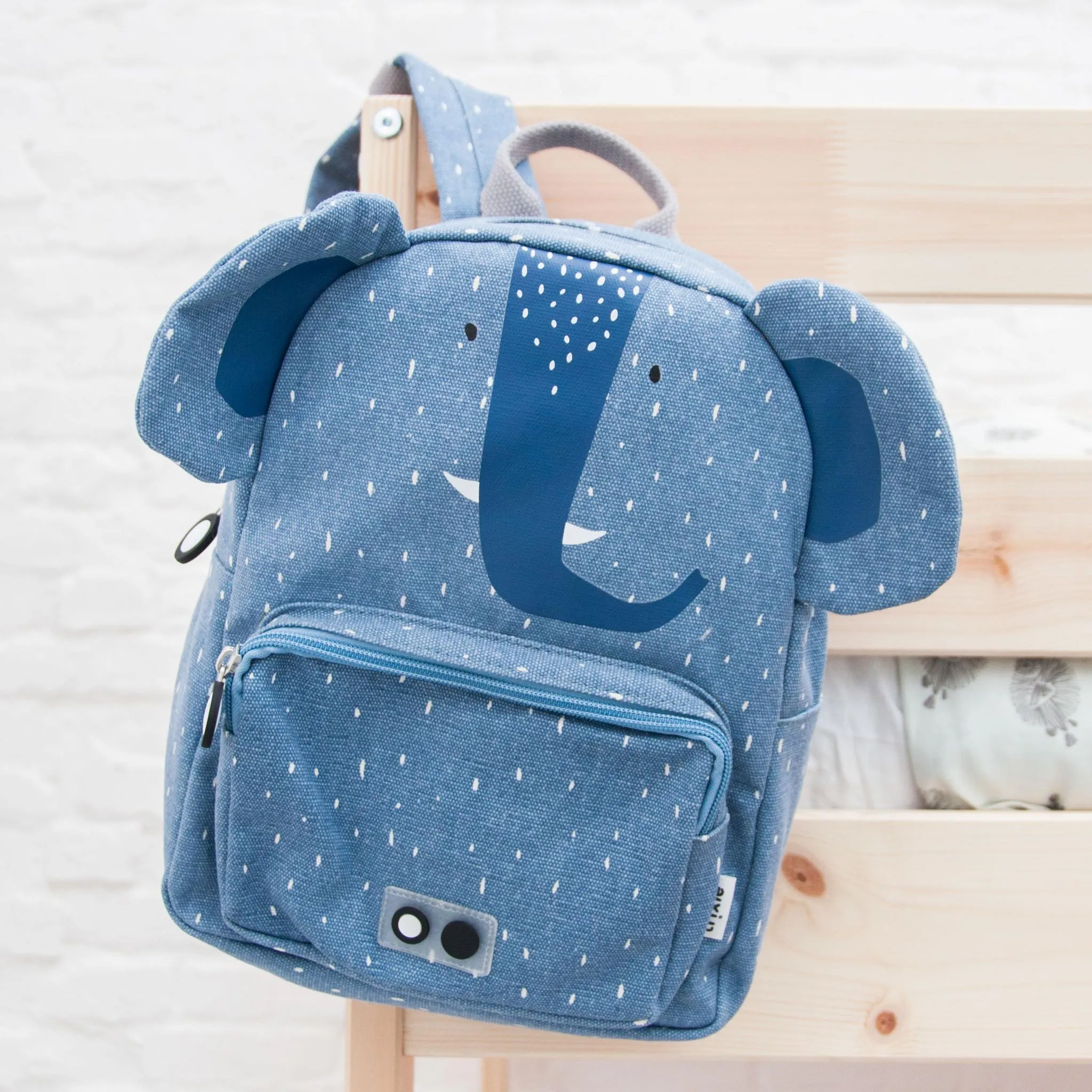 Mrs. Elephant Backpack - Trixie Elephant Inspired Waterproof Cotton Bag 23 x 31 x 12 cm