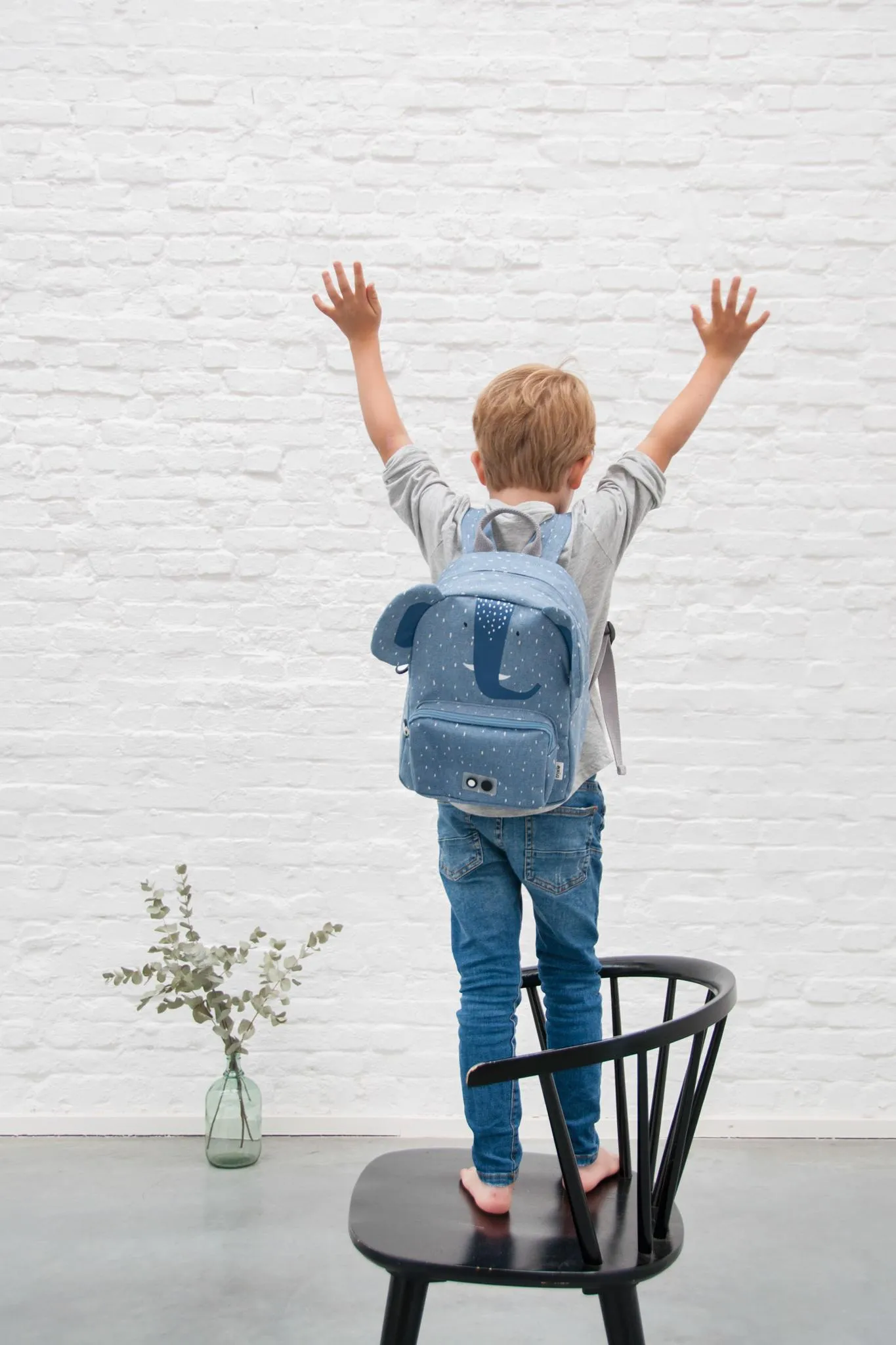 Mrs. Elephant Backpack - Trixie Elephant Inspired Waterproof Cotton Bag 23 x 31 x 12 cm