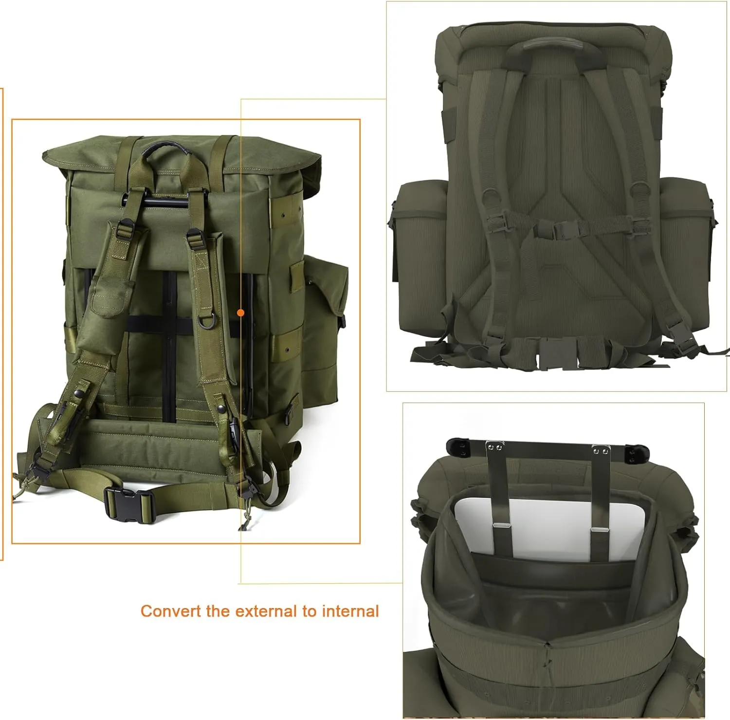 MT Military ALICE Pack Internal frame Army Survival Combat ALICE Rucksack Backpack