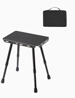 Multi-Functional Outdoor Adjustable Aluminum Alloy Portable Camping Fishing Stools Lightweight and Compact Mini Table Table and Stool Suitable for Outdoor Camping Picnic