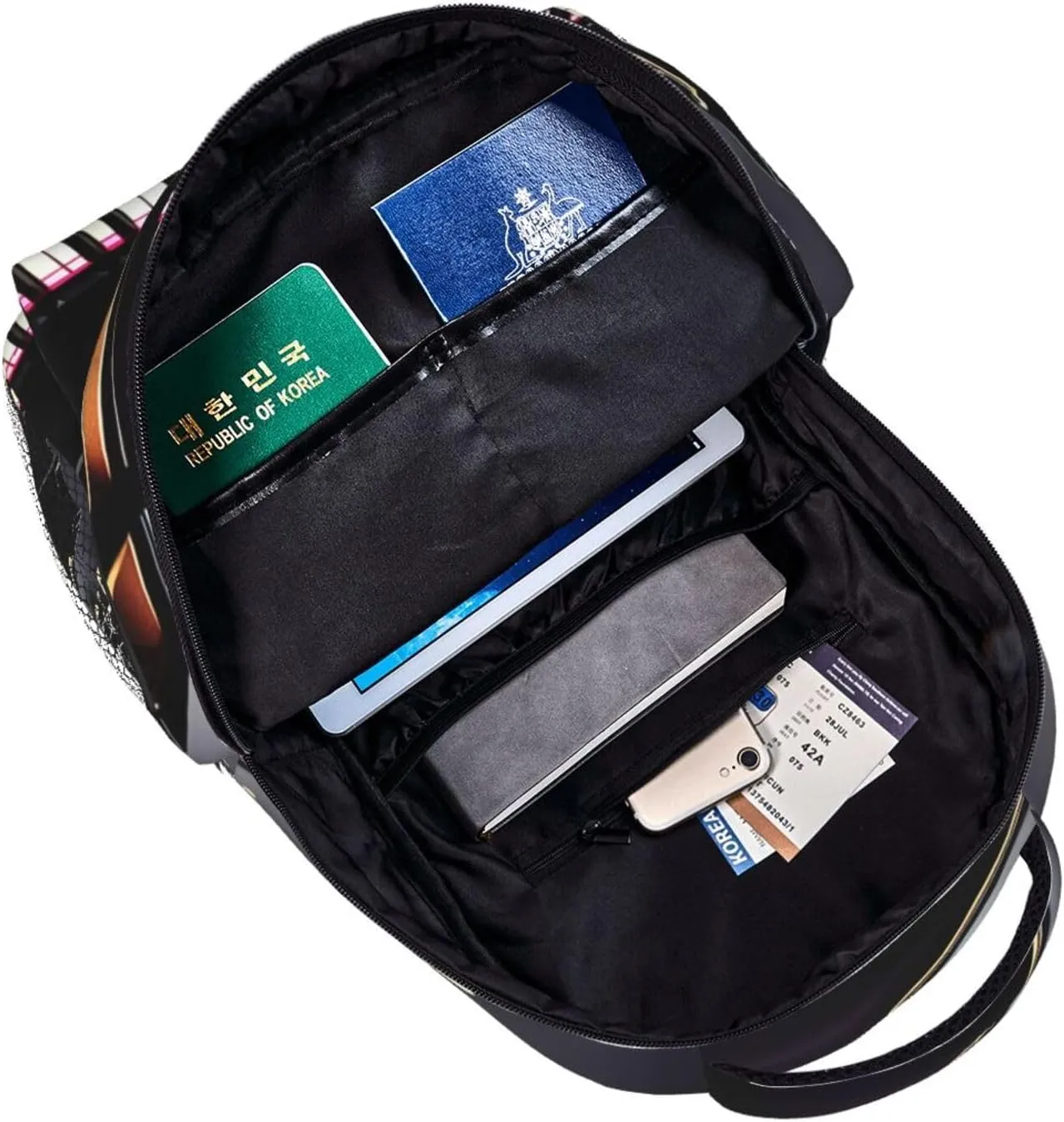Music Note Pianos Print Laptop Backpack Stylish Bookbag College Daypack Travel Business Work Bag For Men Women