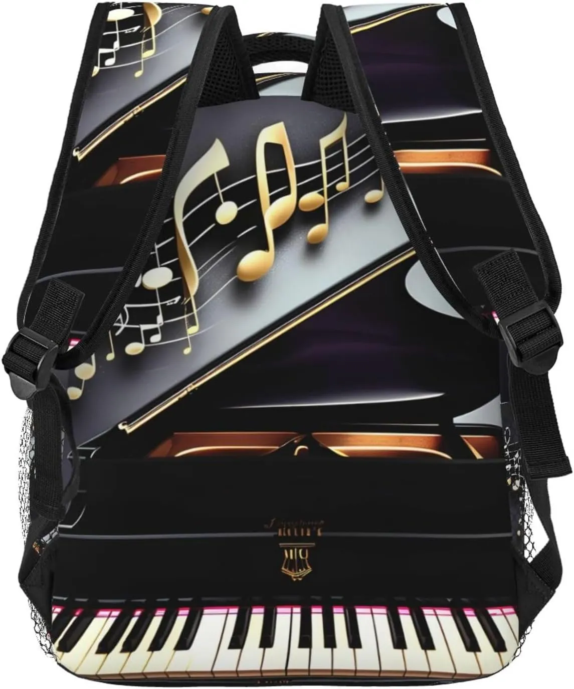 Music Note Pianos Print Laptop Backpack Stylish Bookbag College Daypack Travel Business Work Bag For Men Women