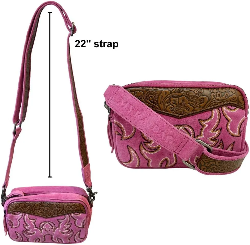 Myra Bag Western Leather Shoulder Bag for Women - Cowgirl Boho Country Crossbody Purse