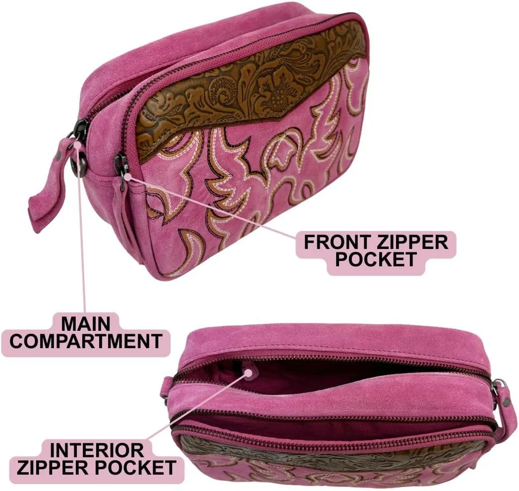 Myra Bag Western Leather Shoulder Bag for Women - Cowgirl Boho Country Crossbody Purse