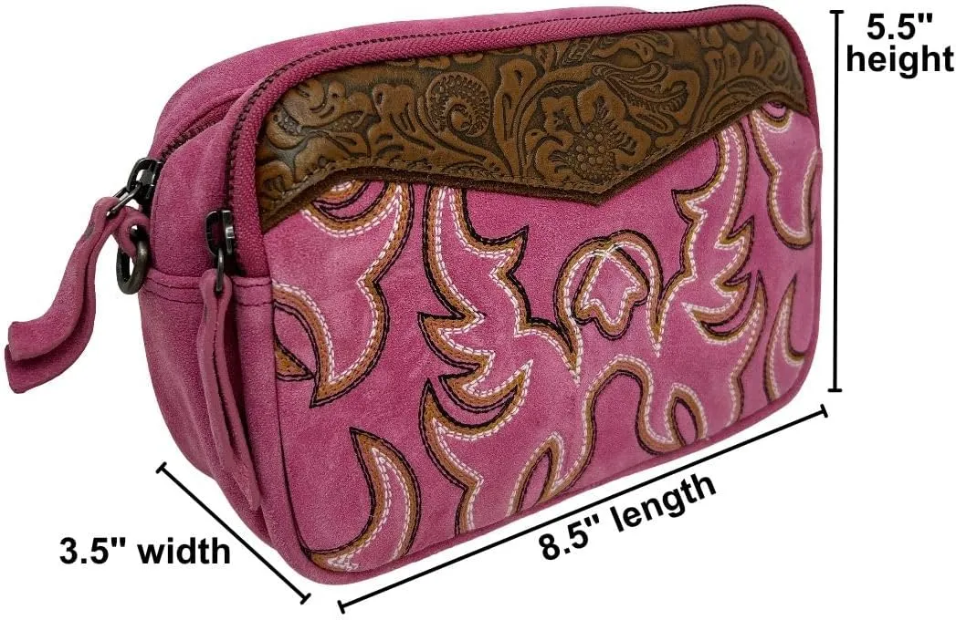 Myra Bag Western Leather Shoulder Bag for Women - Cowgirl Boho Country Crossbody Purse