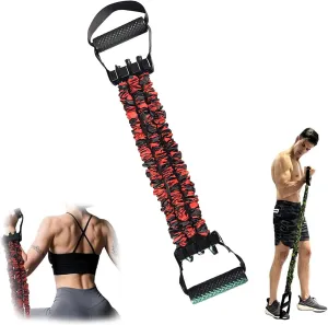Natural Latex 3-Hole Resistance Stretcher, Pedal Ankle Puller Resistance Band with Handles, Adjustable Detachable, Tear Resistant, Chest Expander Stretch Bands for Men/Women