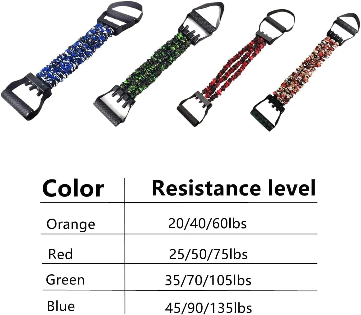 Natural Latex 3-Hole Resistance Stretcher, Pedal Ankle Puller Resistance Band with Handles, Adjustable Detachable, Tear Resistant, Chest Expander Stretch Bands for Men/Women