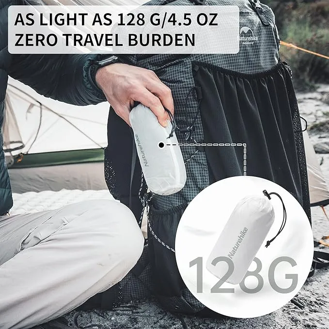 Naturehike 4.5oz Ultralight Washable Sleeping Bag Liner, Lightweight Adult Sleep Sack & Travel Sheets for Backpacking, Hotel, Camping, Hostels, ZY20
