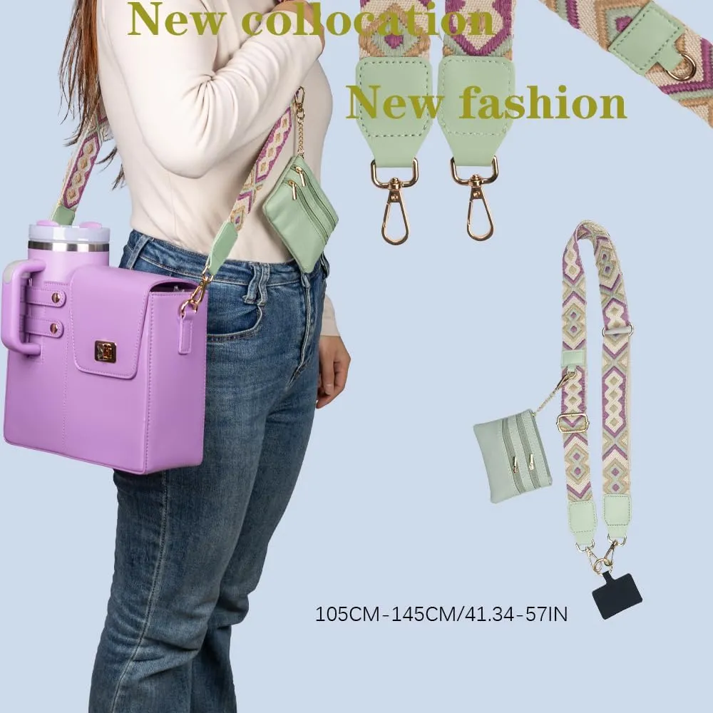 New Purse for Stanley Cup, Outdoor Portable Crossbody Water Cup Storage Bag with Stanley Purse, Crossbody Bag for Stanley Bottle