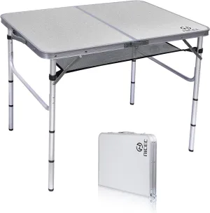 Nice C Camping Chairs, Oversized XL Padded Camping Chair Card Table, Folding Picnic Table, Small Table，Carry Handle for Beach, Indoor, Office (Medium)
