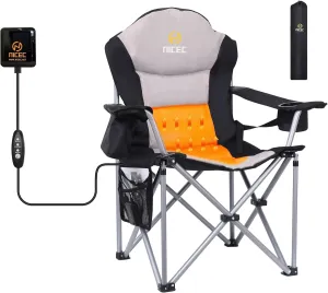 Nice C Camping Table, Folding Table, Grill Table, Folding Camping Table with 4 Side Tables   Outdoor Heated Chair, Heated Camping Chair, Folding Chair, Beach Chair, Wide&Thick Padding 1-P