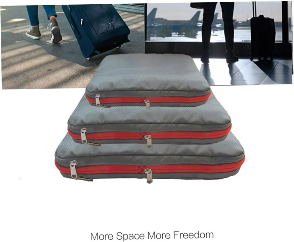 Nylon Travel Compression Bag Double Luggage Organiser Sealed Storage Bag