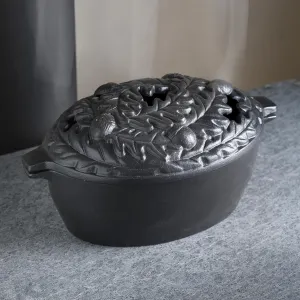 Oak Leaf Cast Iron Wood Stove Steamer