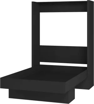 Oakland Living Easy-Lift Full Murphy Wall Bed in Black with Shelf