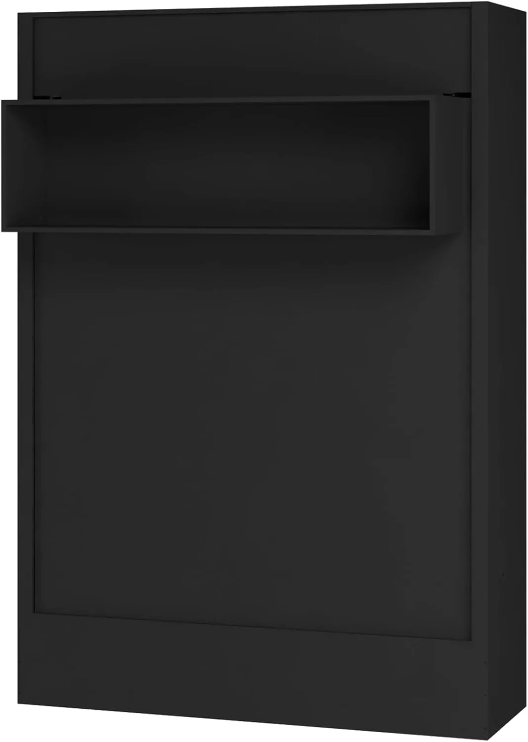 Oakland Living Easy-Lift Full Murphy Wall Bed in Black with Shelf