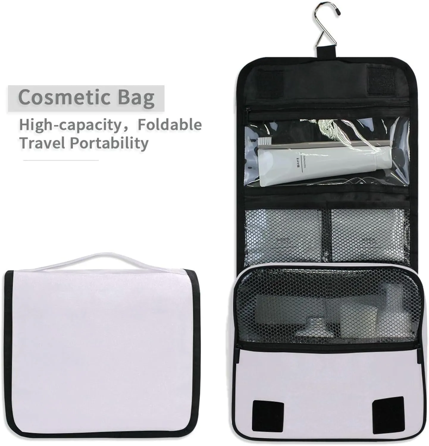 ODAWA Magnolia Toiletry Bag Large Capacity Makeup Organizer Cosmetic Travel Toiletry Organizer for Women