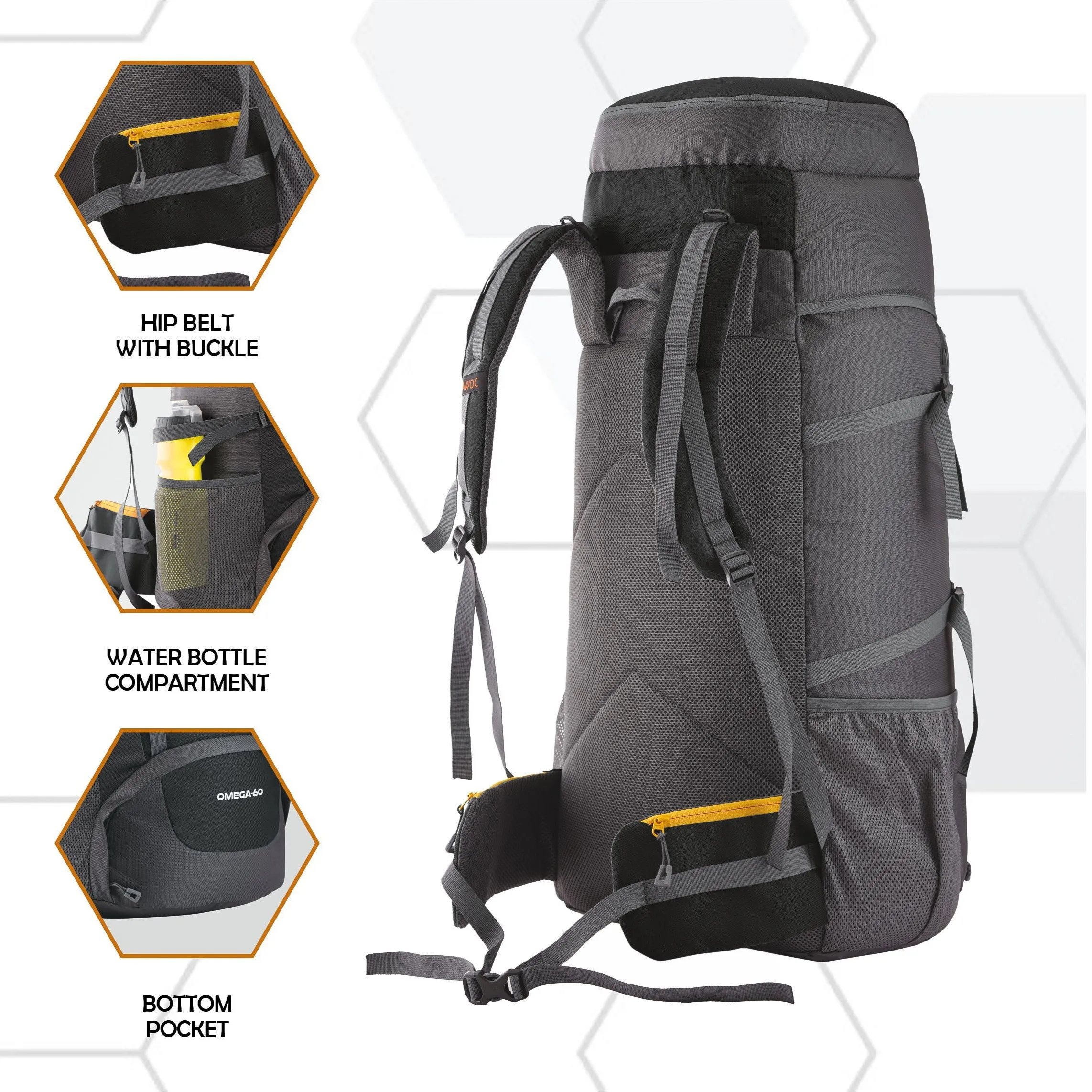 OMEGA-60 Rucksack - Black