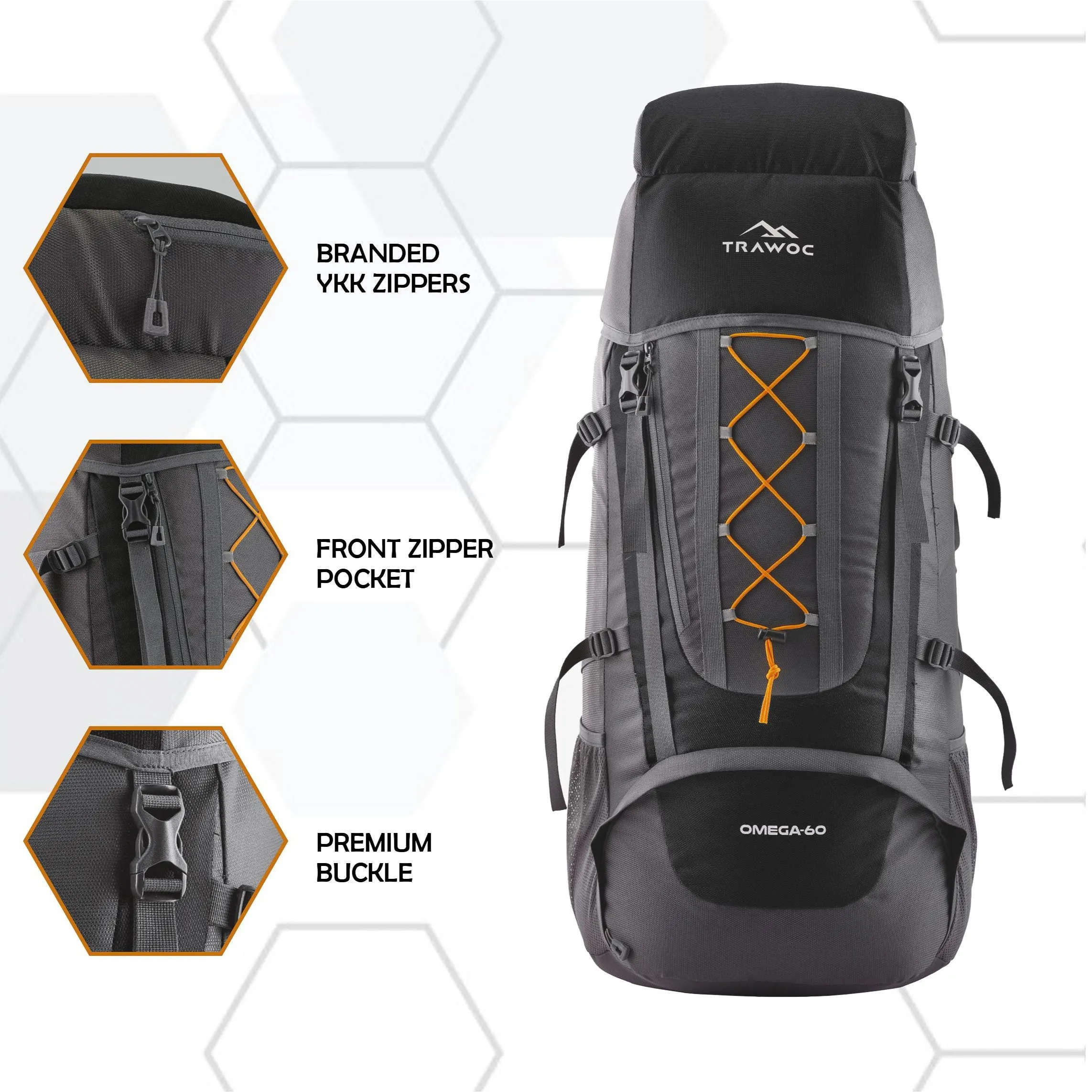OMEGA-60 Rucksack - Black