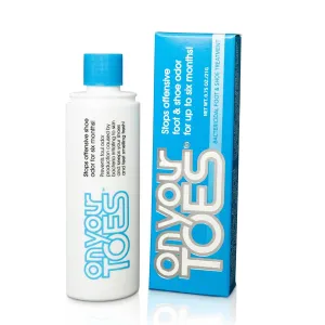 On Your Toes Foot Powder for Smelly Feet - Natural, Long-Lasting Shoe Powder, Odor Control for Stinky Feet - Fast-Acting Shoe Deodorizer