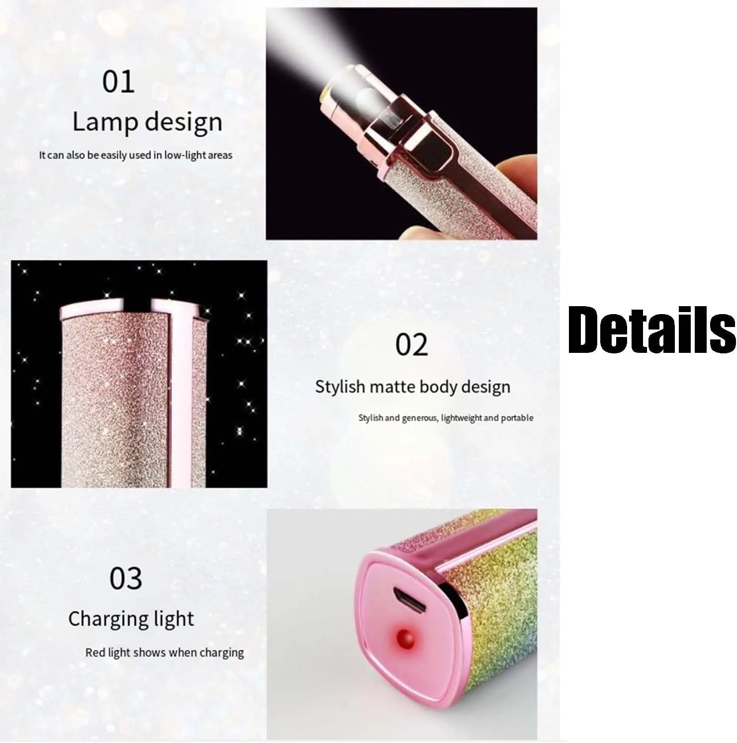 Orvanna Precision Eyebrow & Facial Trimmer, Blissean Facial Shaver, Glowtrim Premium Facial Shaver, 2-in-1 Women's Eyebrow and Facials Hair Removal Device (A1)
