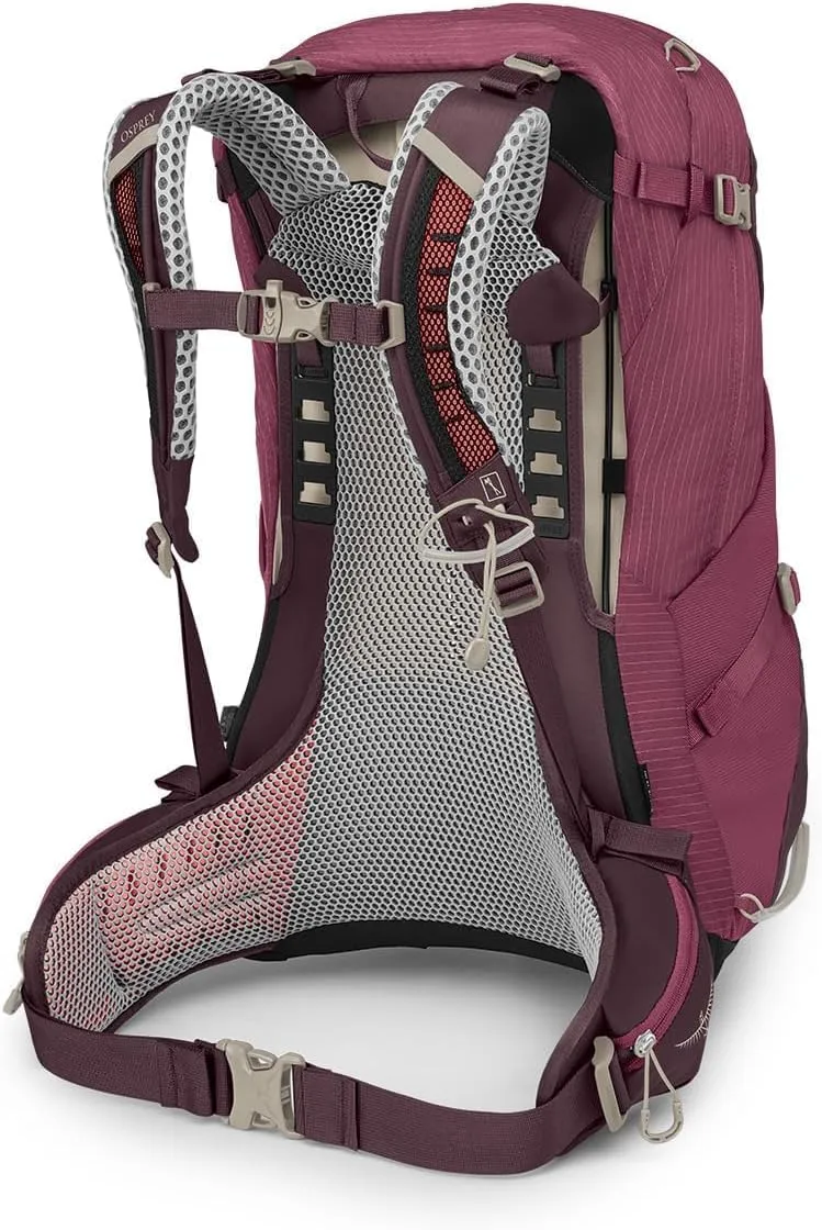 Osprey Sirrus 34L Women's Hiking Backpack, Elderberry Purple/Chiru Tan