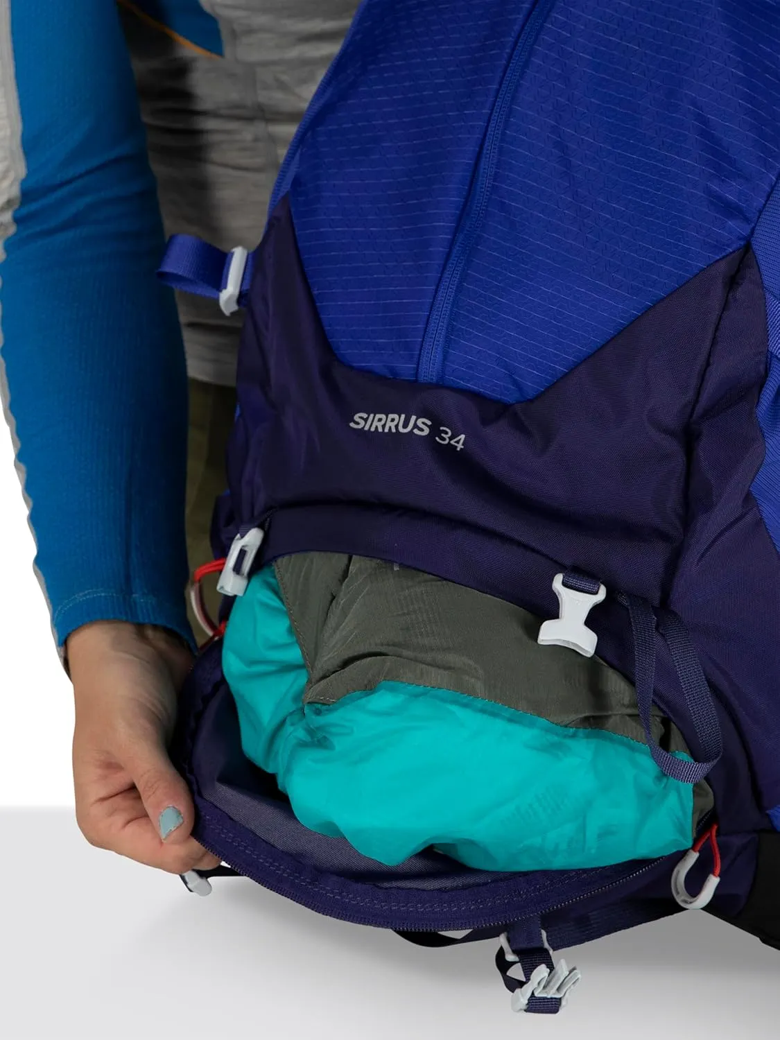 Osprey Sirrus 34L Women's Hiking Backpack, Elderberry Purple/Chiru Tan