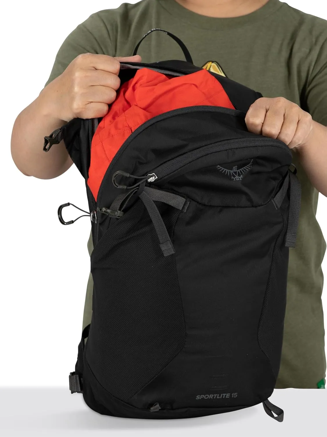 Osprey Sportlite 15L Unisex Hiking Backpack, Dark Charcoal Grey
