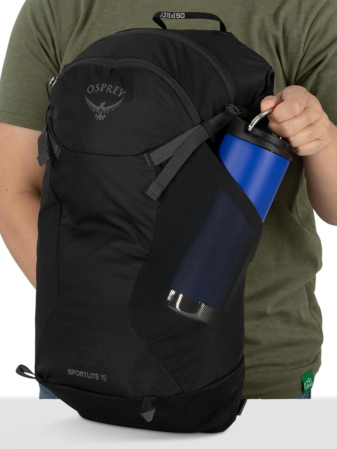 Osprey Sportlite 15L Unisex Hiking Backpack, Dark Charcoal Grey