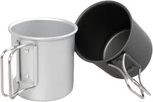 Outdoor Aluminum Alloy Camping Folding Water Cup Portable Ultralight Coffee Cup Mug 1PC(Black)