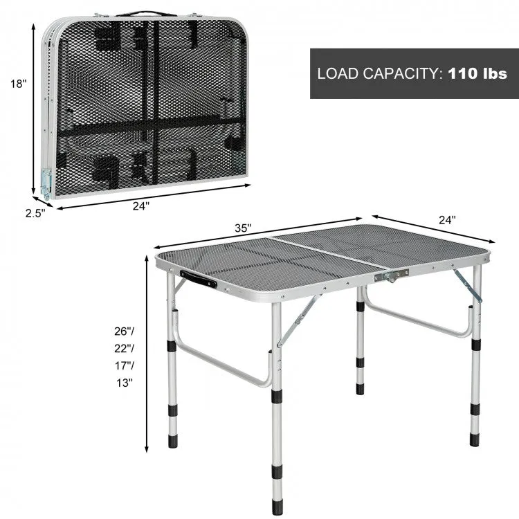 Outdoor Camping Folding BBQ Table, Easy to Assemble and Portable