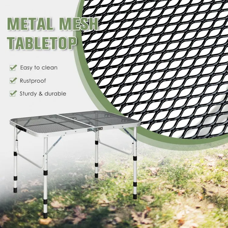 Outdoor Camping Folding BBQ Table, Easy to Assemble and Portable
